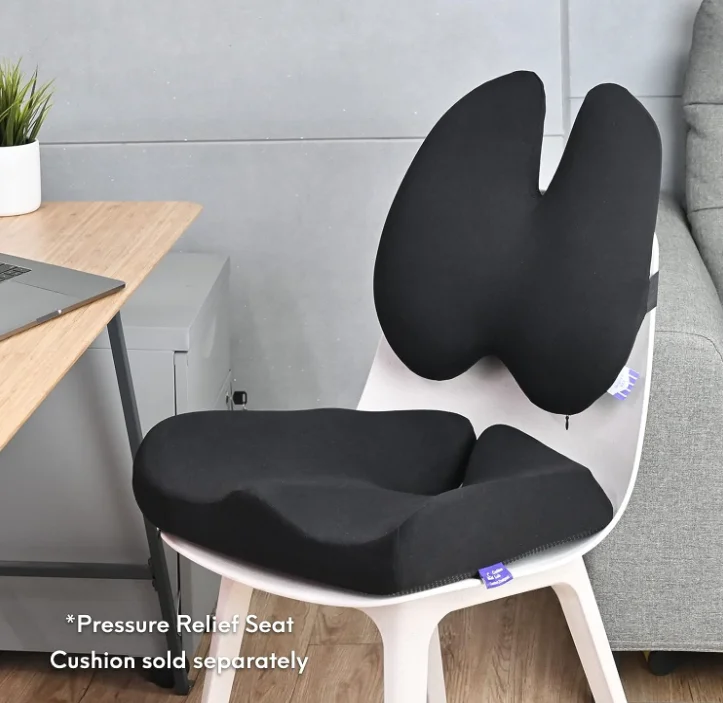 Cushion Lab Extra Dense Lumbar Pillow - Patented Ergonomic Multi-Region Firm Back Support for Lower Back Pain Relief