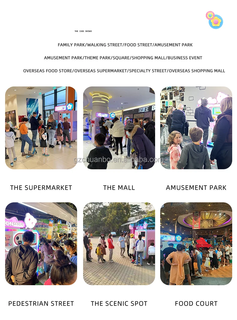 Новое поступление бизнес полностью автоматически производитель сахарной ваты робот Волшебная нить торговый автомат