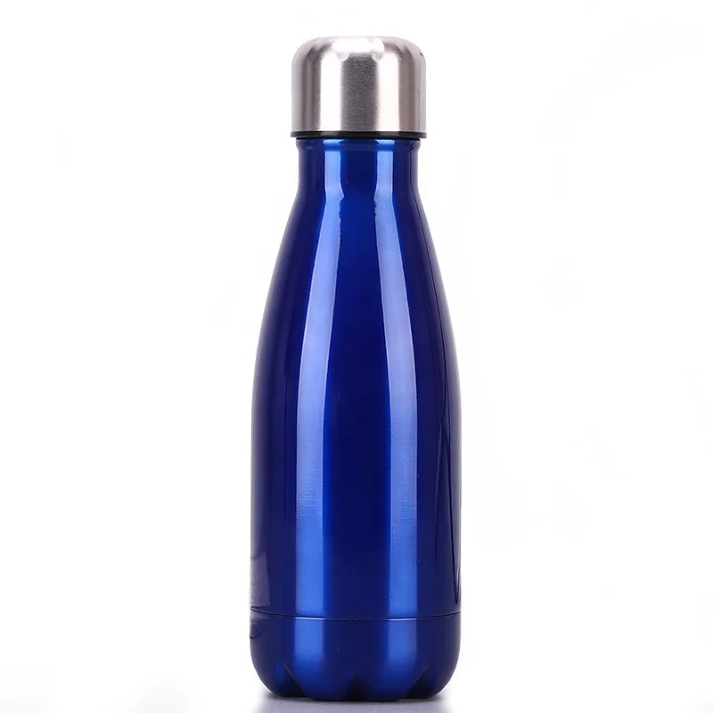 Double wall thermos custom logo outdoor sports drink coke shaped 18 / 8 stainless steel coke water bottle