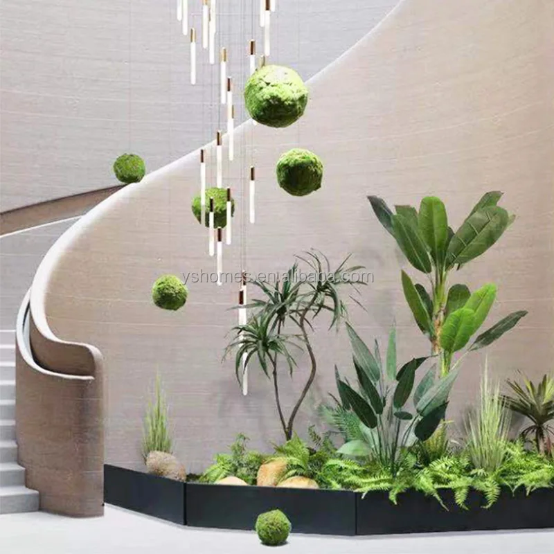 Simulation moss ball hanging decoration artificial plant ceiling space decoration wedding decoration