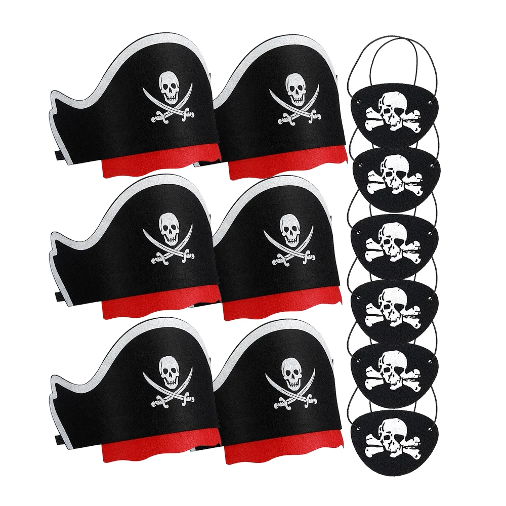 Festival party supplies felt pirate eye patches pirate hats for kids Halloween pirate theme party