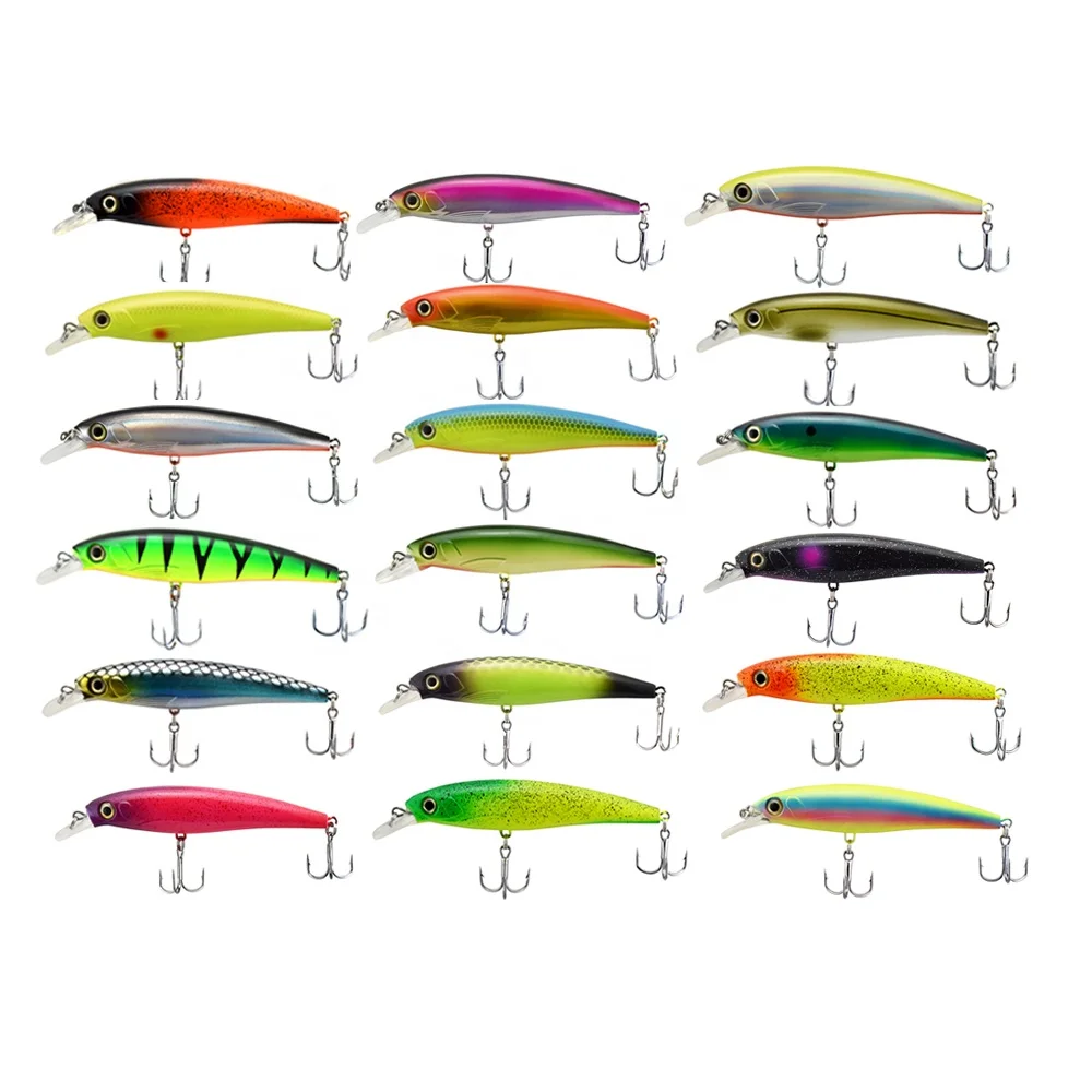 Artificial Bait Type 10cm 12g Wire Through Bait Ball Floating Brown Trout Hard Black Minnow Lures