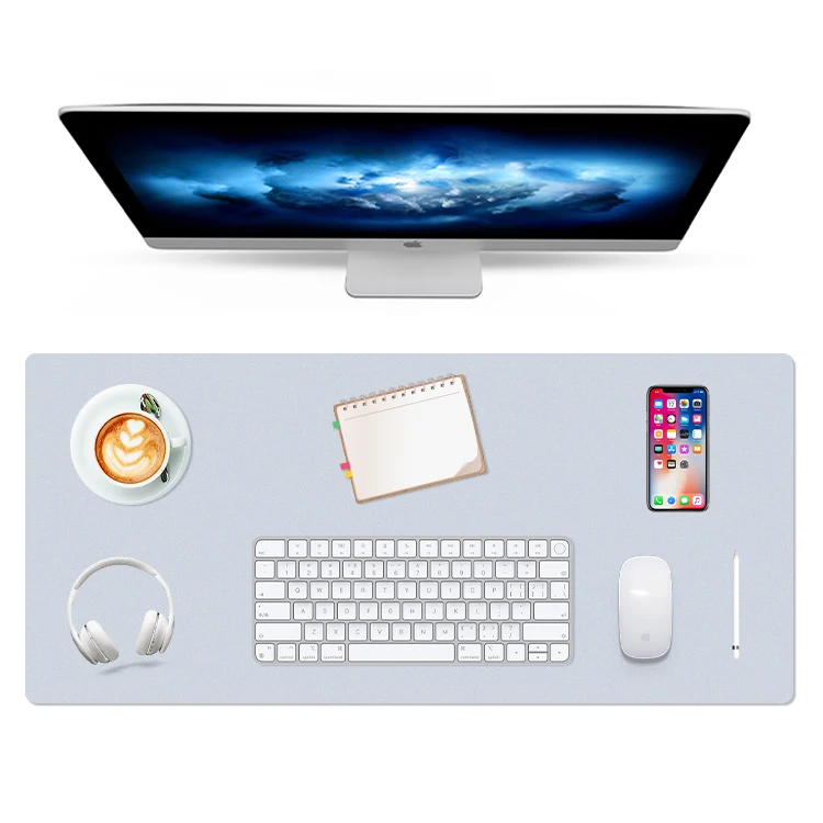 Office Home Mouse Pad Double Sided Protective Sleeve Large Pvc Leather Bottom Anti-Slip Desk Pad