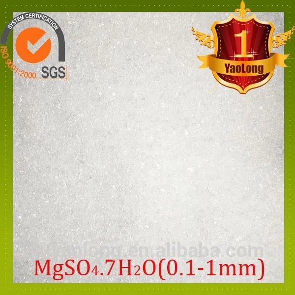 MGO:16% crystal hydrated magnesium sulphate bath salt price 2-4mm Industrial Grade