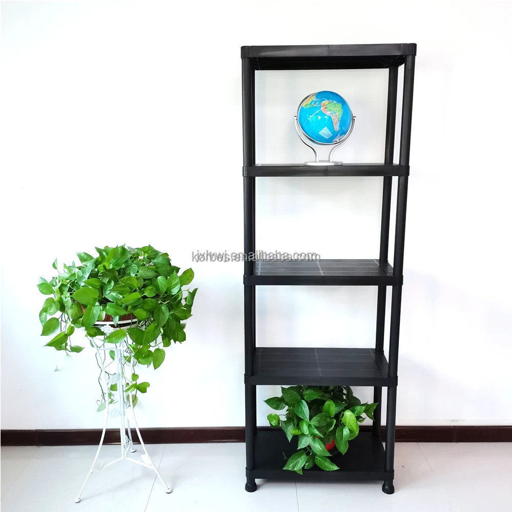 
5-Layer Boltless Plastic Shelf Racks Shelving Unit For Garage Office Home 