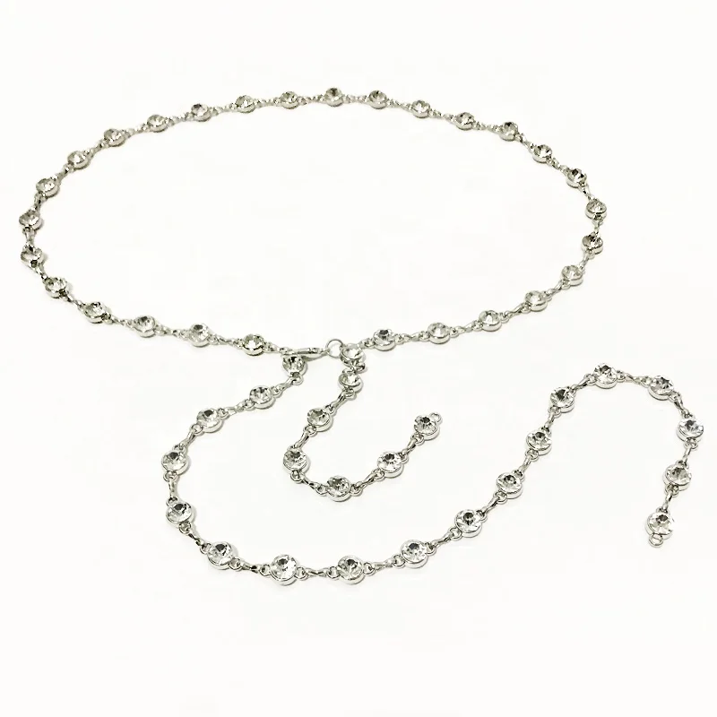 New Fashion Senior Sense Of Diamond-set Fine Waist Chain Ladies Bling Bling Rhinestones Belt