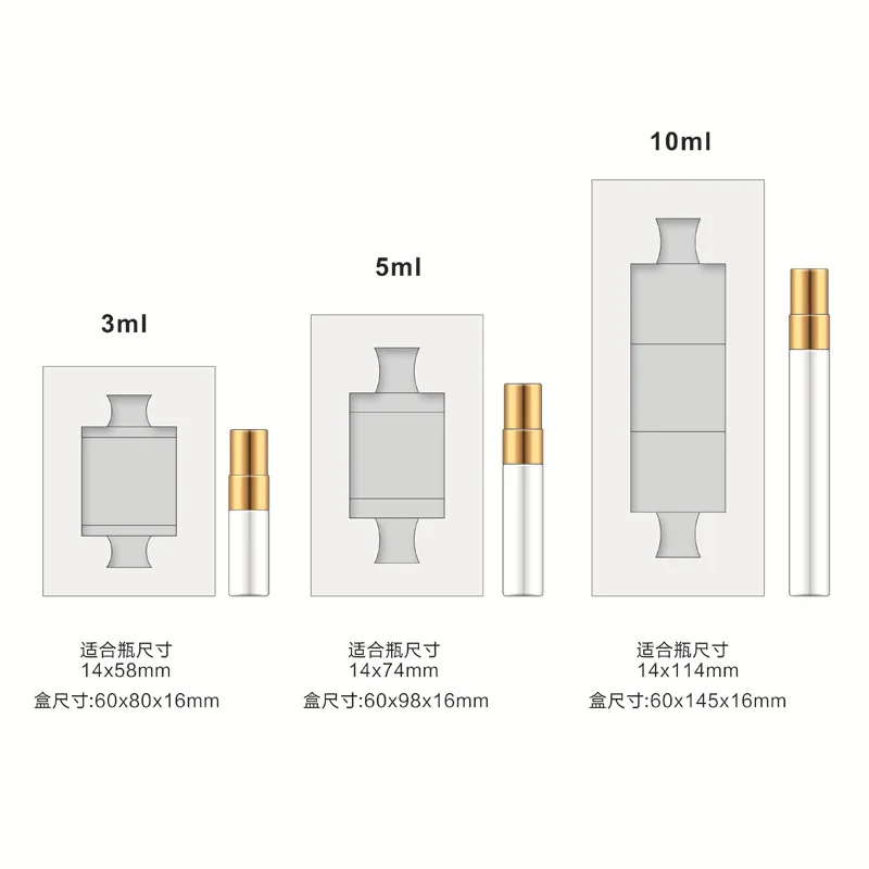 Wholesale spray bottle gift box 3ml 5ml 10ml perfume bottle with box packaging accept custom logo