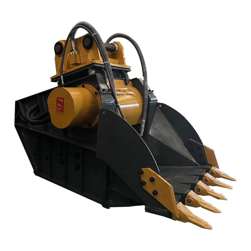 ZHONGJU Factory direct sale crusher bucket jaw excavator attachment rock hardox crusher bucket for sale