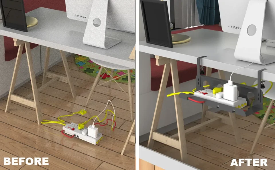 Under Desk  Cable Wire Management Tray