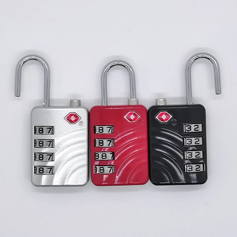 Travel Safe Security Padlock Keyless 4 Digit Combination Password Zinc Alloy TSA Lock