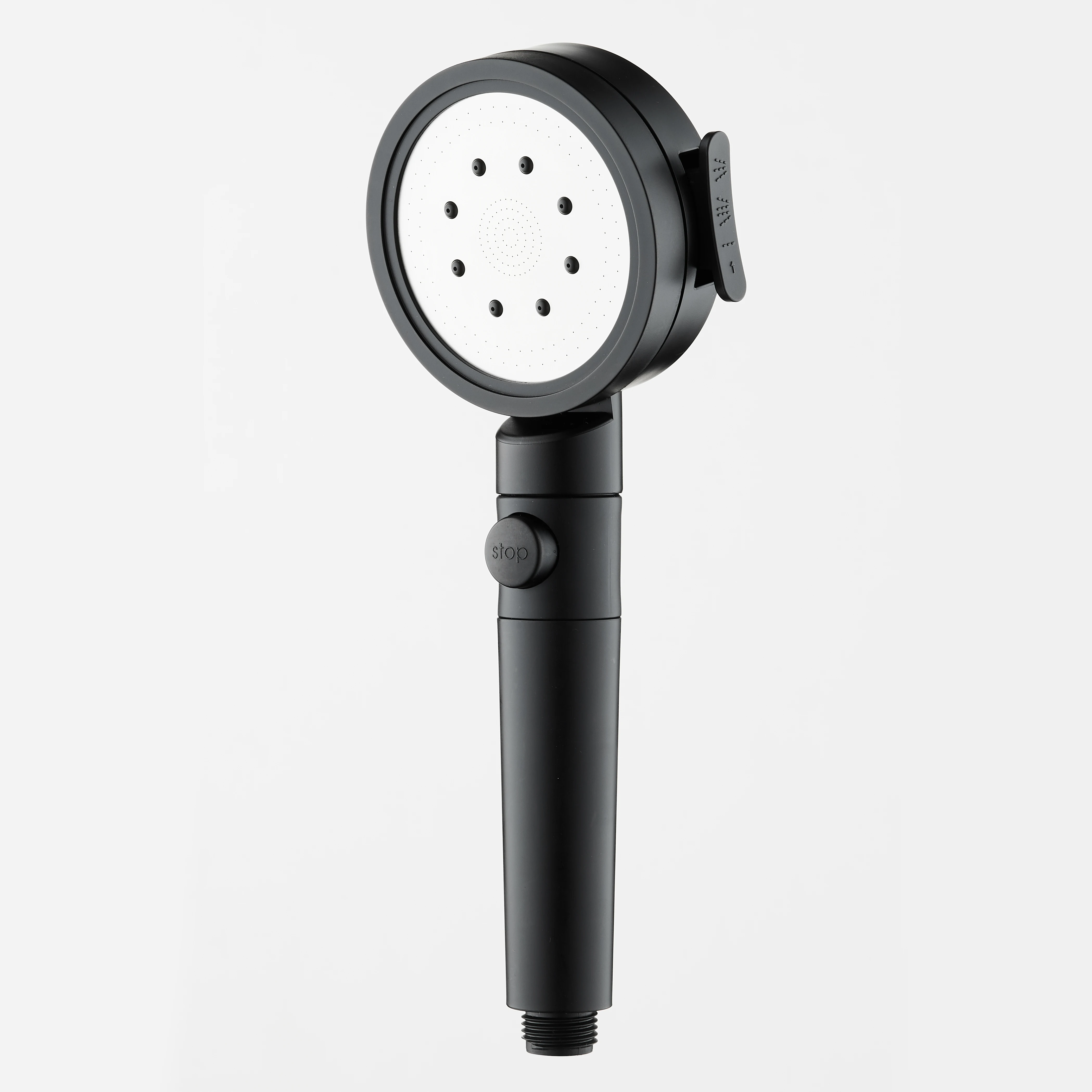 New Design High Quality Micro Bubble Three Functions PP Cotton Carbon Filter Shower Head with Water Stop Button