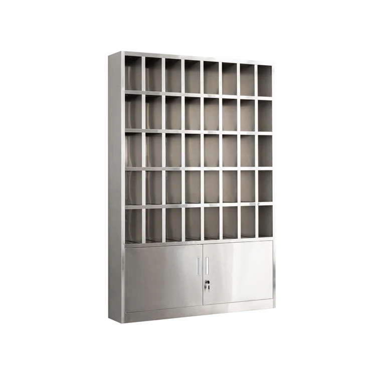 Staff Water Cup Metal Storage Organizer Cabinet Worker 304 Stainless Steel Drinking Cup Rack Locker