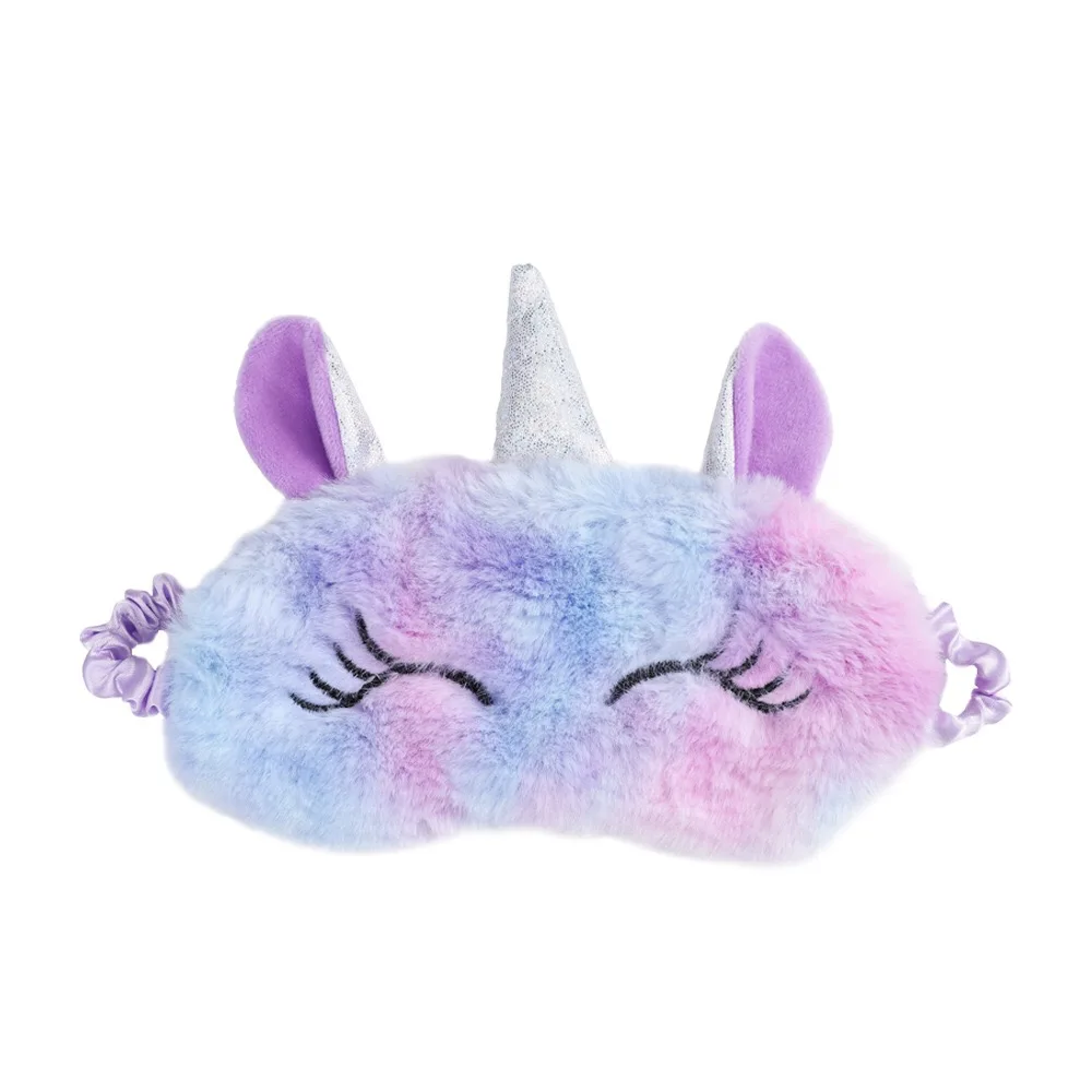 
Unicorn Sleeping Mask Cute Unicorn Horn Soft Plush Blindfold Eye Cover for Women Girls 