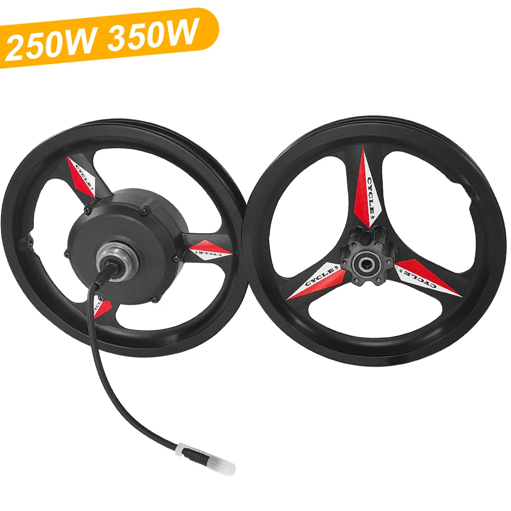 24v 36v 48v 250w350w electric bicycle rear wheel 12 inch brushless electric bicycle dc hub motor robot wheel