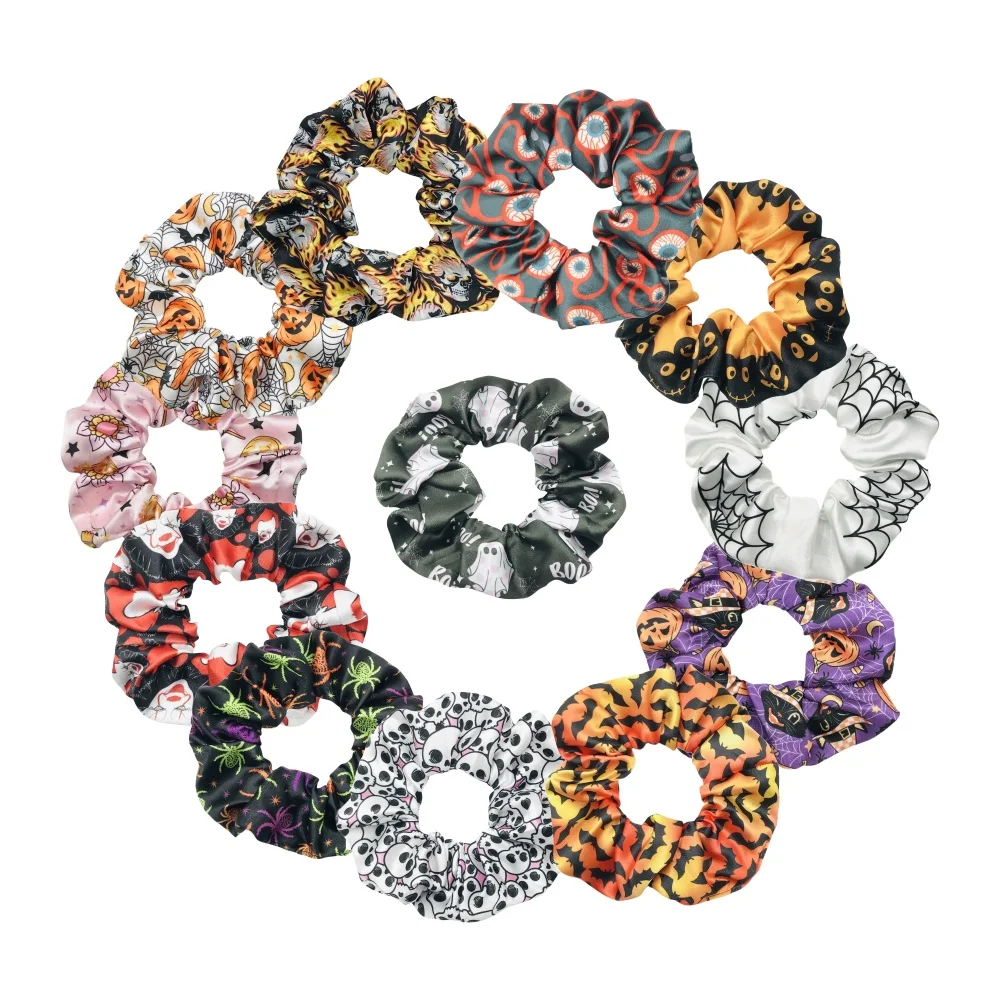 100 шт., резинки для волос на Хэллоуин