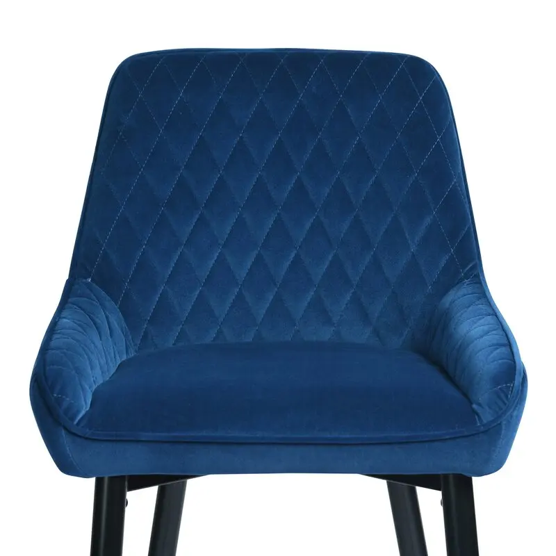 Home Coffee Bar Room Use  Leisure bar stool Armless modern velvet fabric  bar chair