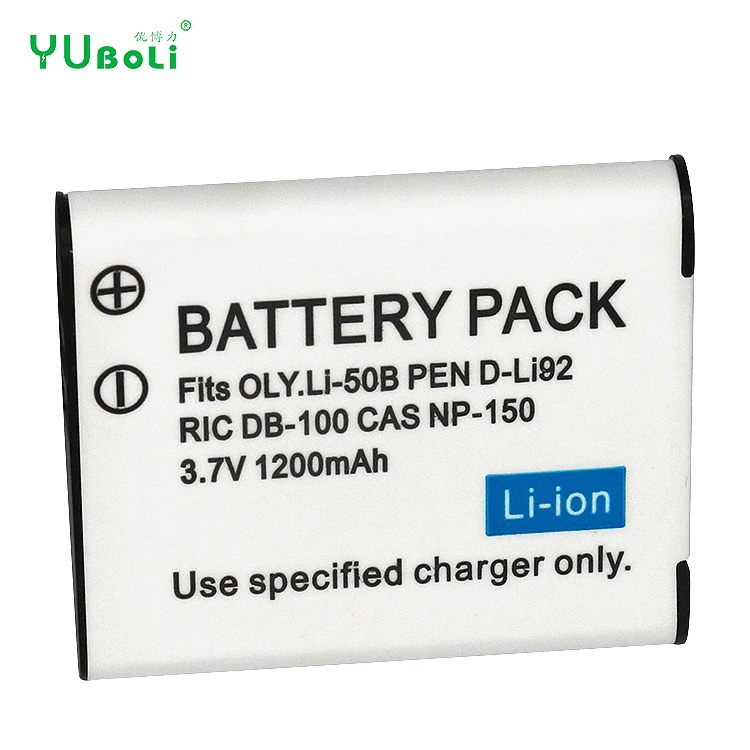 Li-50B Li50B RIC DB-100 DB100  CAS NP-150 NP150 Li-ion Camera Battery for Olympus U6010 u6020 for Pentax XZ-1 SP-800UZ D-Li92 DL