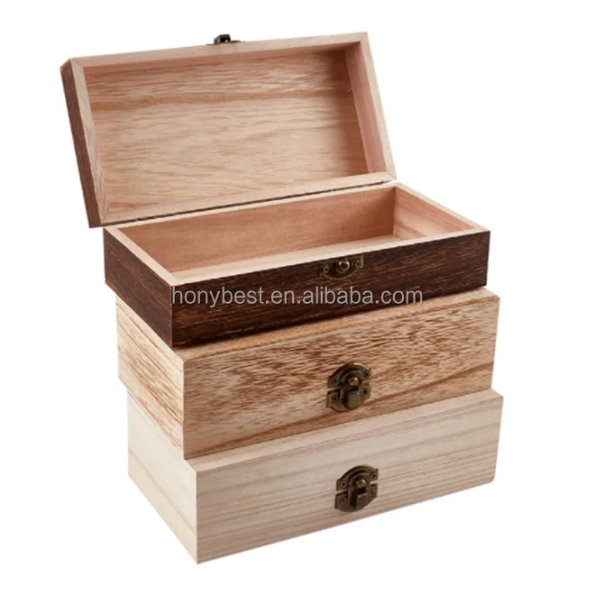 Wooden Treasure Chest Box