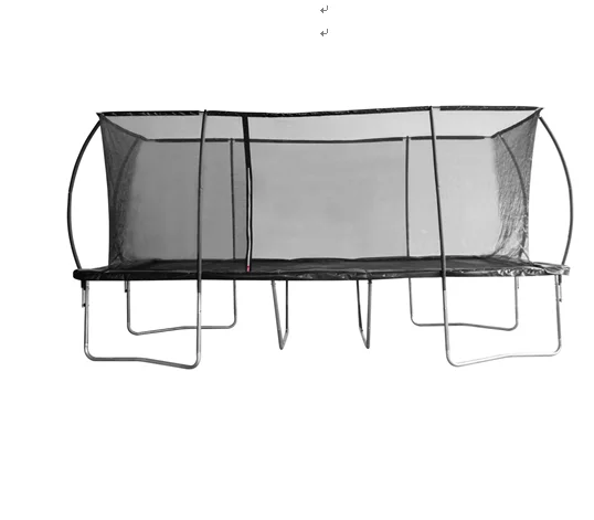 Ready to ship 10*17ft rectangular cheap square trampoline with safety net