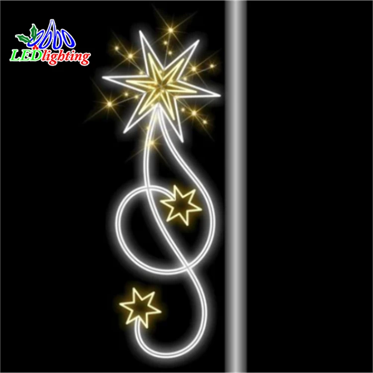 outdoor wholesale festive Christmas across street led decoration motif lights 3D illuminated Lotus flowers lighting