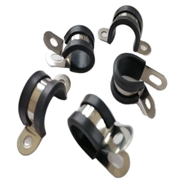 High-quality Stainless Steel Rubber Lined R Hose Clamp Pipe Clamp