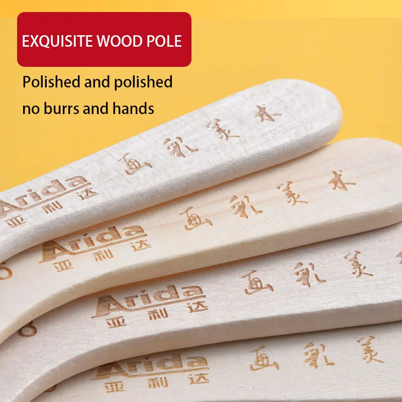 High Quality Nylon Paint Brush Different Size Wooden Handle Watercolor Brushes For Acrylic Oil Painting School Art Supplies