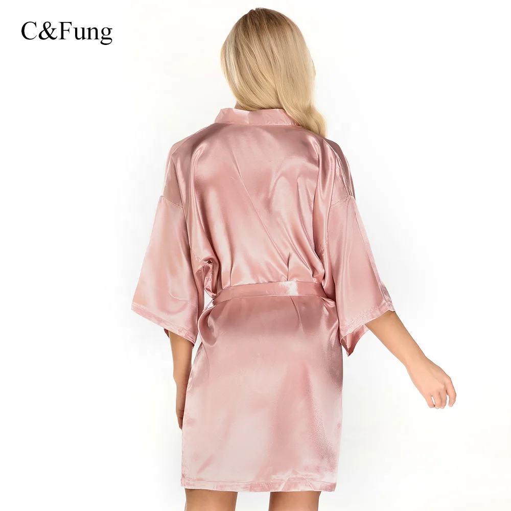 
women satin morning gown bridal gown custom spring bridesmaid robe sister group bathrobe kimono wedding robe 