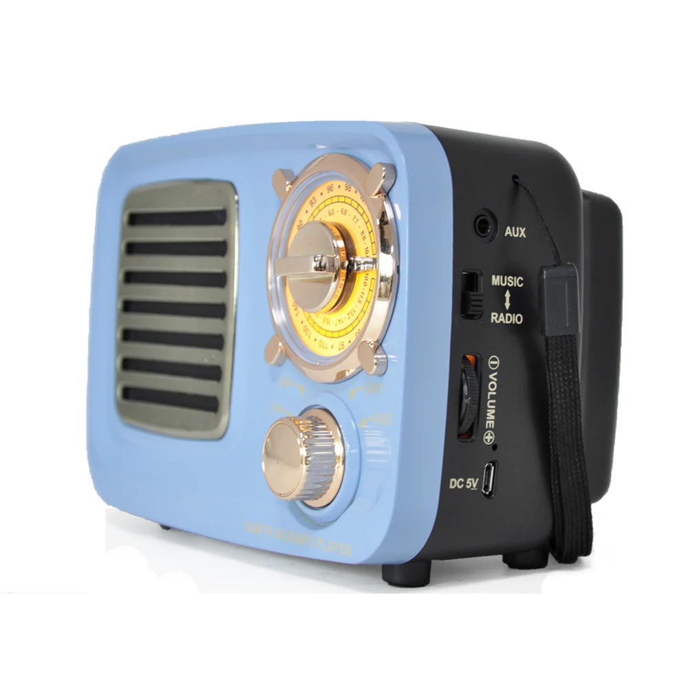 Hot Sale Classic Portable Small Rechargeable Mp3/Fm with Tf Card Slot Radio