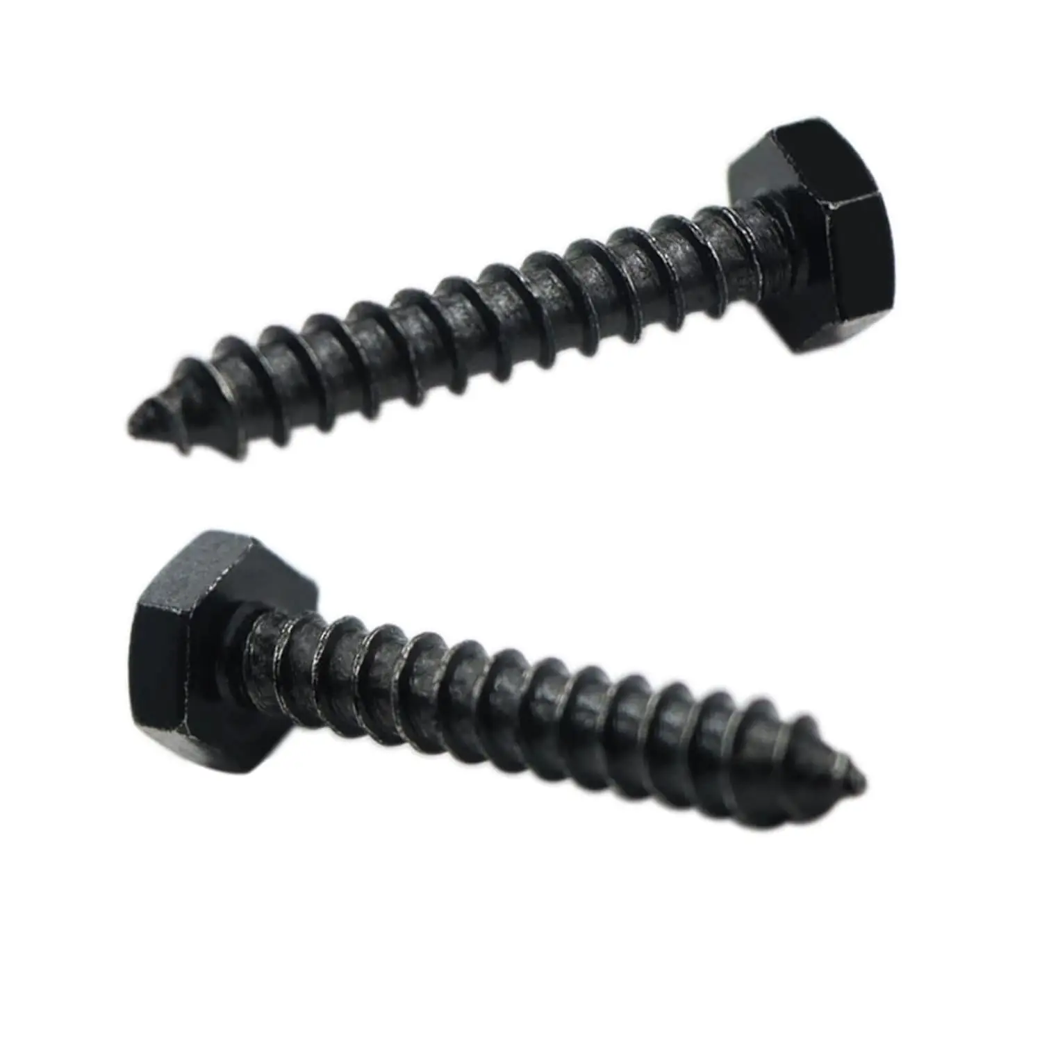 Hex Head Lag Screws Bolts Strong Carbon Steel Partial Thread, Hexagon Head Wood Screws