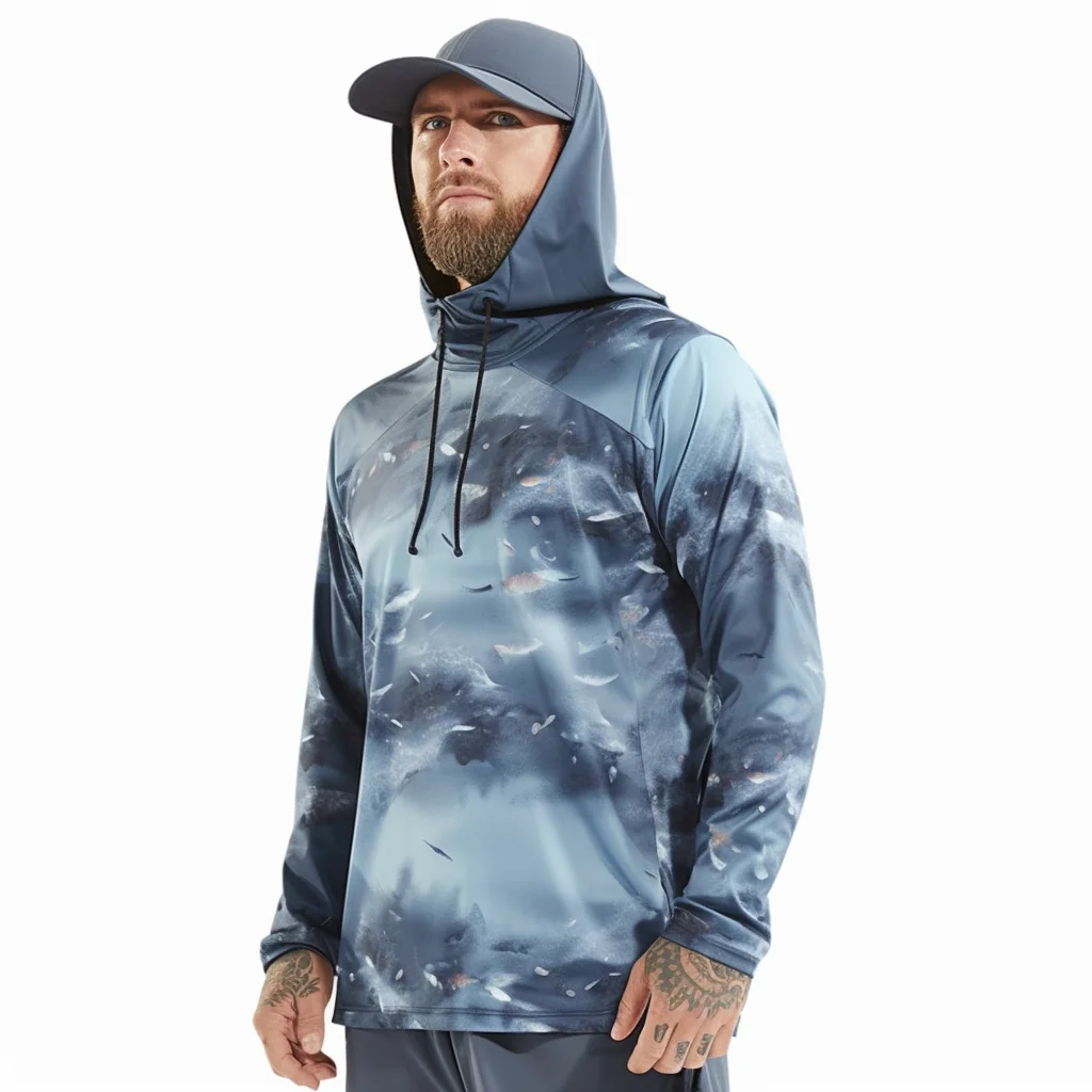 Custom New Design Long Sleeves Sublimation Zip Uv Fishing Polo Shirts Jerseys