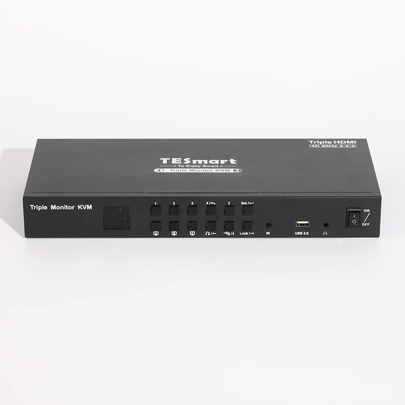 TESmart ODM OEM 4X3 HDMI KVM переключатель HDCP HDR EDID аудио выход Автосканирование 4K60Hz HDMI KVM переключатель