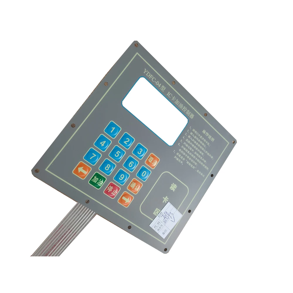 Customized thermostable flexible touch screen tactile buttons membrane switch vivid alphanumeric keypad