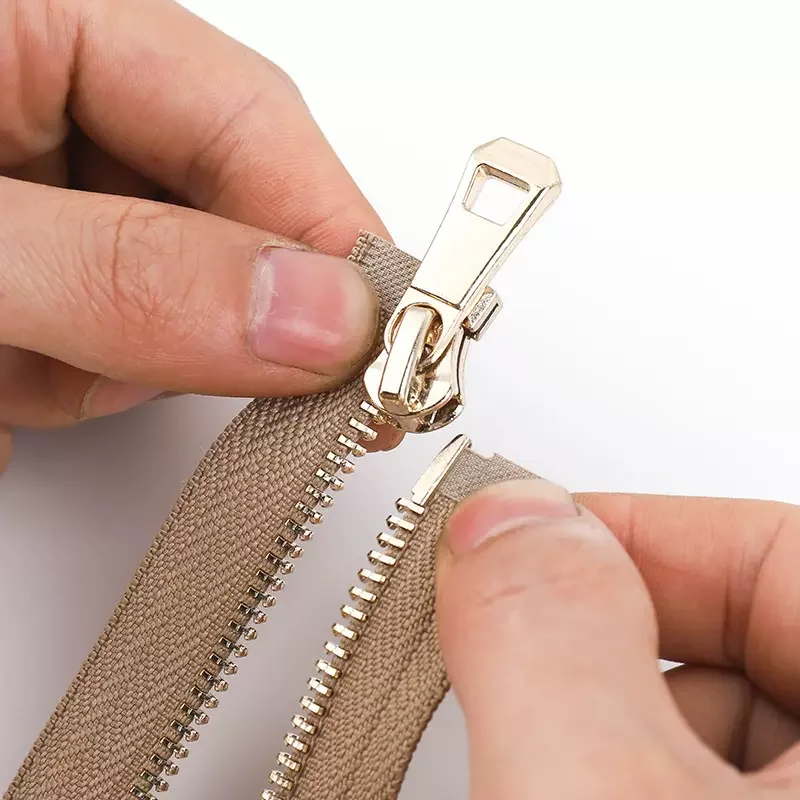 SAS Auto Lock Slider Zipper Multi-color 15-80cm Metal Zippers for Bags Jackets Open-End Double Side Zipper