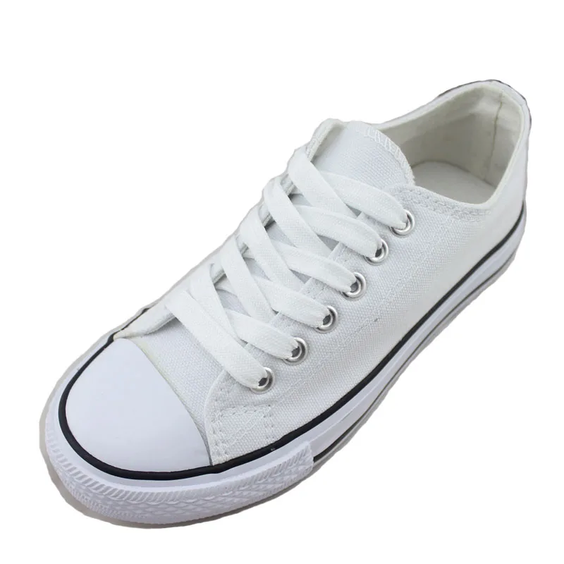 
Оптовая продажа, Простые Белые Повседневные кроссовки, пустая плоская Вулканизированная холщовая спортивная обувь для женщин 