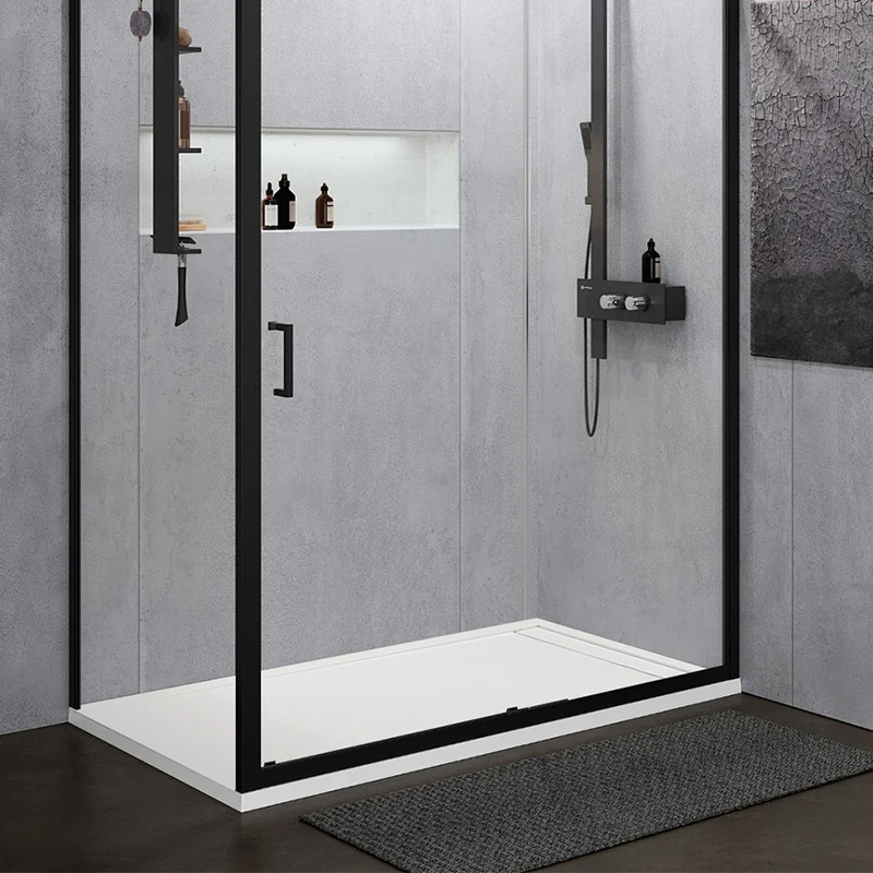 Wholesaler Long Stone MC-21 Waterproof Artificial Stone Walk-in Shower Base for Bathroom for Hotels & Villas & Shower Rooms