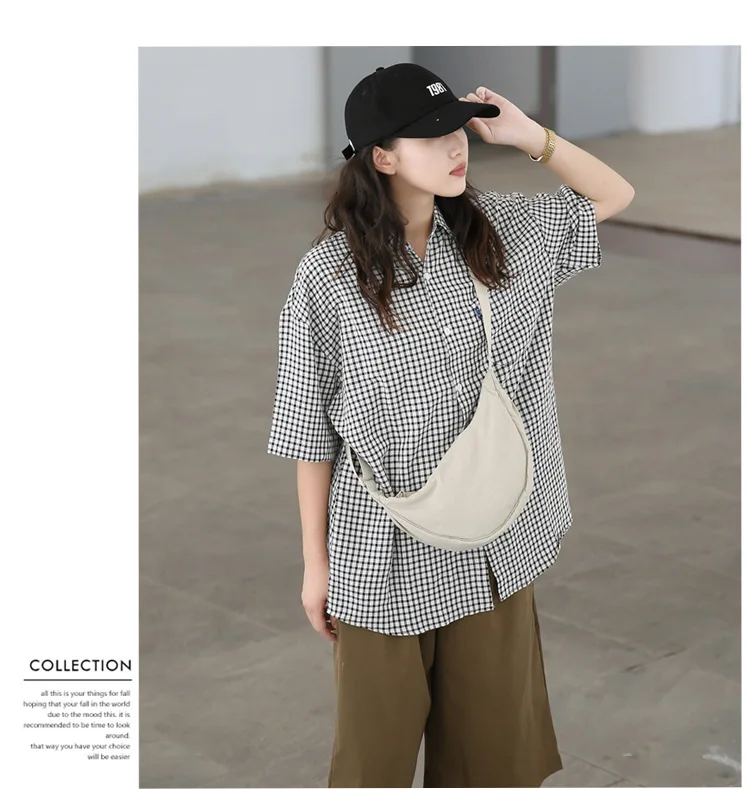 Hot Selling U Shape Home Fitting Room Nylon Dumpling Purse Girls One Shoulder Cloth Bag Crossbody Bag For Women