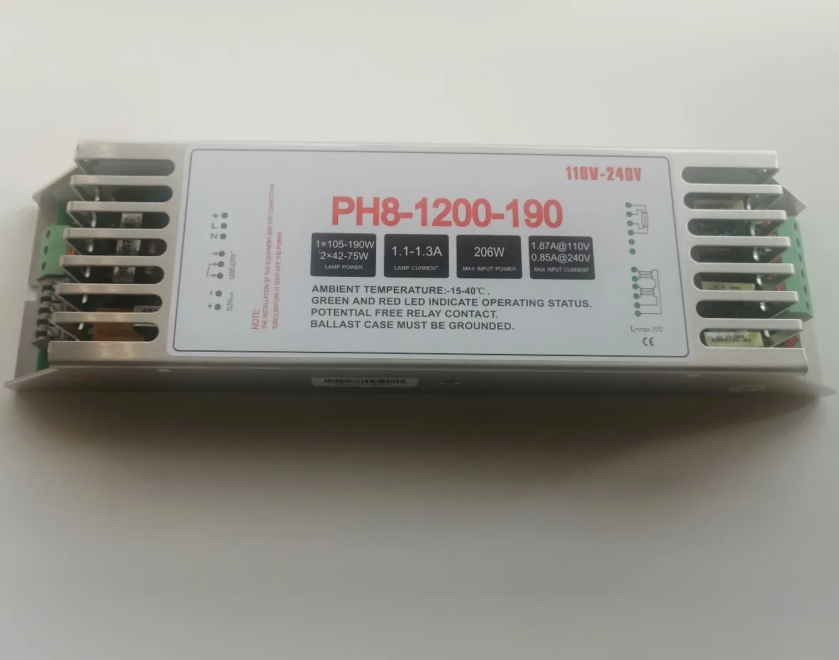 105w 127w 190w 206w amalgam uv lamp electronic ballast 1.1-1.3A ultraviolet lamp driver PH8-800-155  PH8-1200-190 PH8-2100-200
