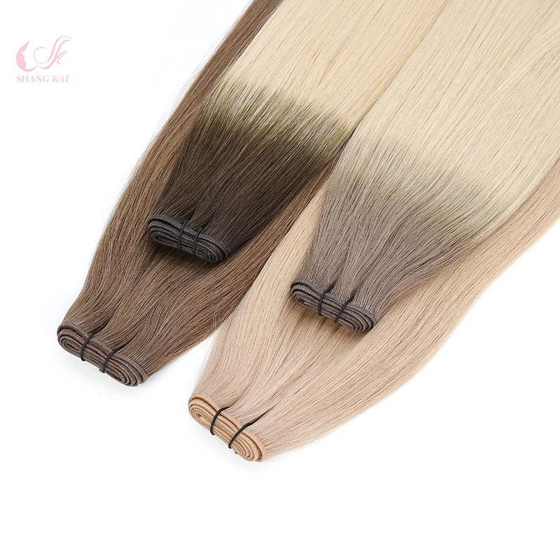 High Quality New Hand tied weft hair extension Soft Genius Weft Can Be Cut Human Hair Genius Weft Hair Extensions
