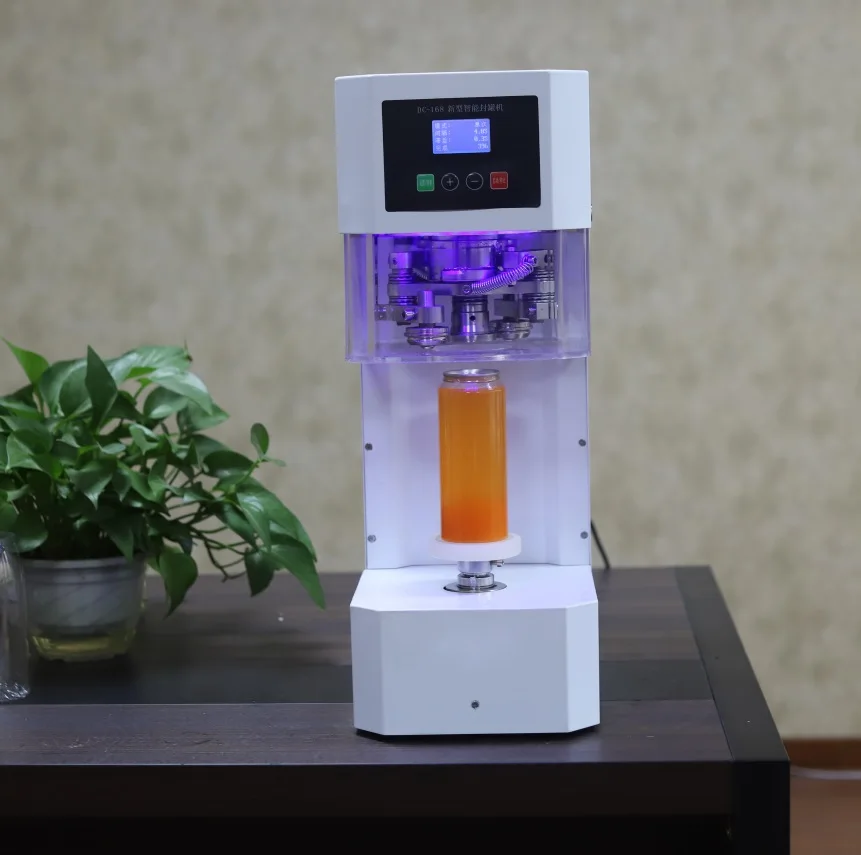 
JIMA Full-automatic beverage can seamer sealing machine,plastic seal machine for coffer bar juice bar juice shop 
