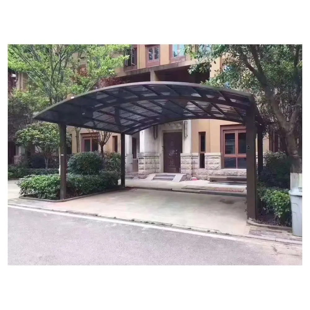 Prima China Factory Construction Material Transparent PC Endurance Board Tempered Glass Outdoor Platform Sunshine Shed
