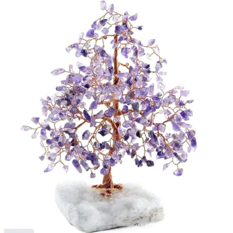 Big size Crystal Tree of Life Wealth  Quartz Fortune Healing Reiki Crystal Christmas Trees for Decoration