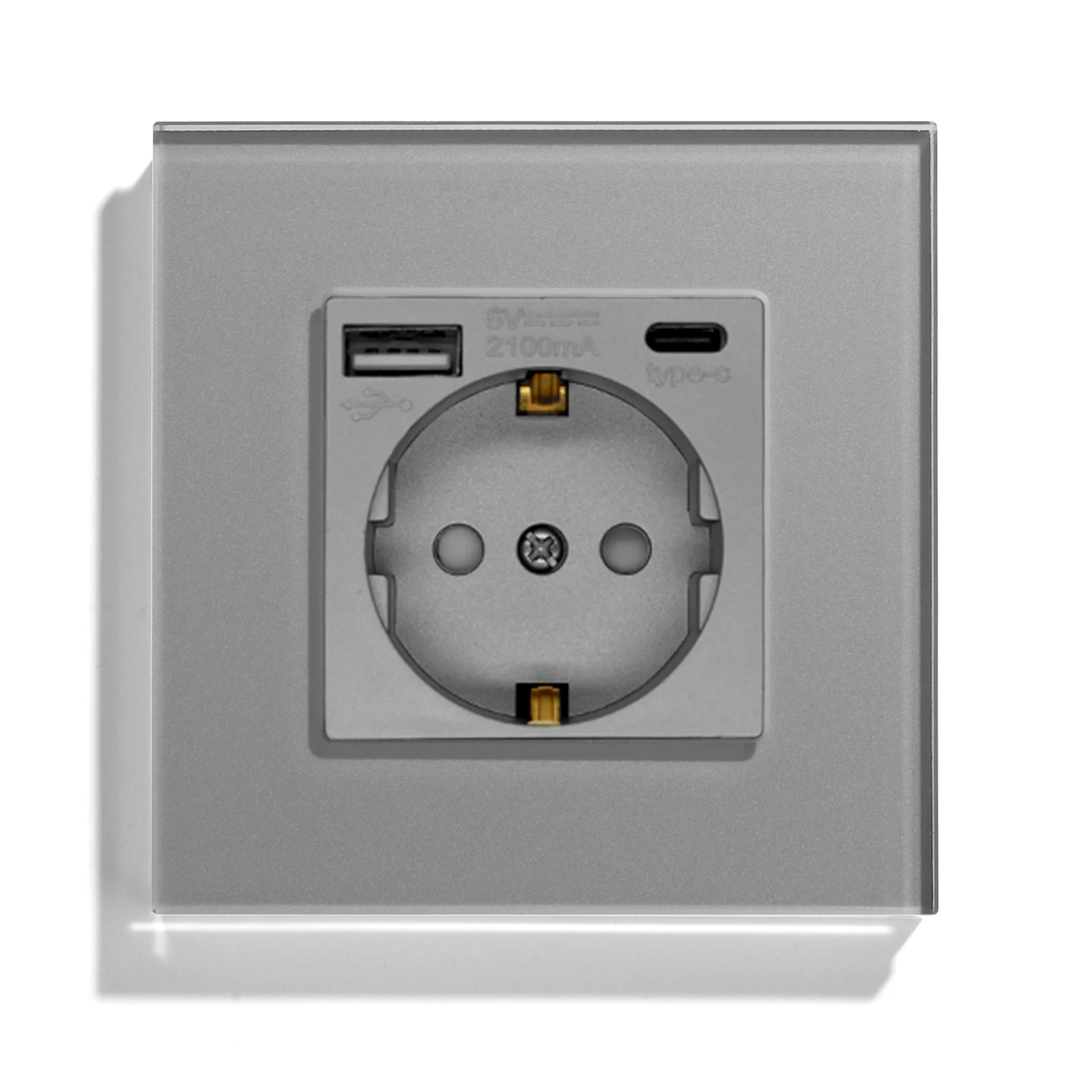 MVAVA 16A стандарт ЕС Германия розетка ЕС штекер type c резьбой раструбного соединения usb настенная розетка наличные товары