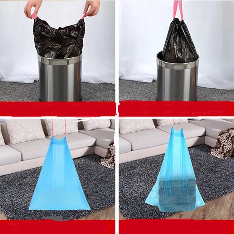 2022 Best-selling Drawstring Garbage Bags Durable Leak-Proof Trash Bag Strong Rubbish Bags Wastebasket for Home Office