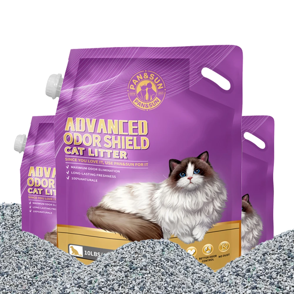 Pan&Sun Litter For Cats Easy To Clean Bentonite Cat Litter Sand High Quality No Chemical Contains