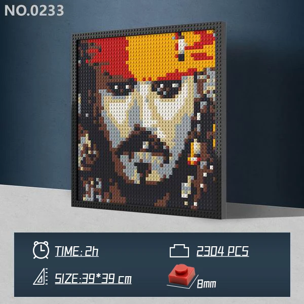 MOC Creator Building blocks Pixel Painting 31198 Pixel Art brick Portrait Picture 48X48 plate with 1x1 brick Mural decoration