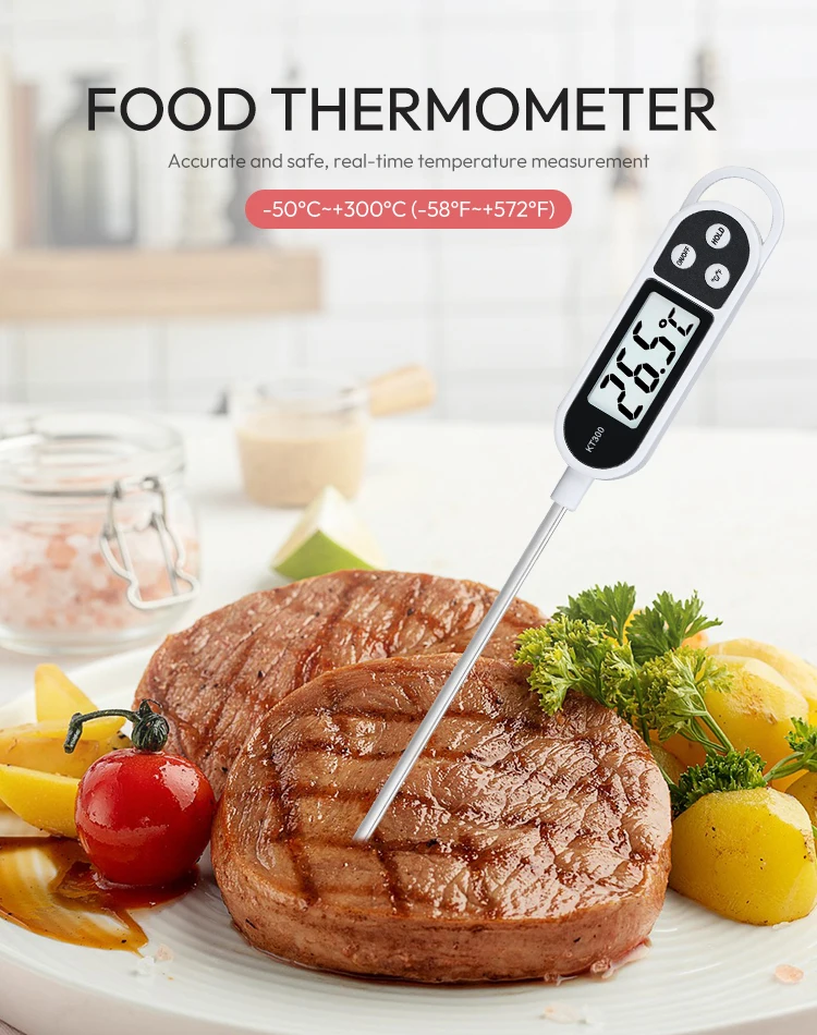 Digital Meat Thermometer Waterproof Cooking Food Thermometer Instant Read Probe Plastic Thermometer Kitchen Cooking CE ROHS DIAL