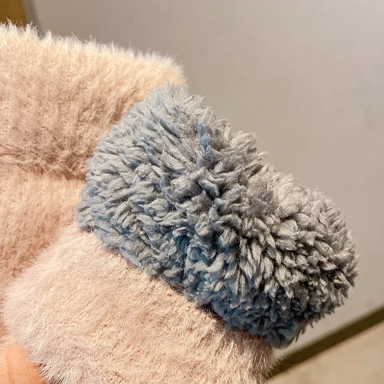 Women Cute Solid Color Mink Cashmere Mittens Winter Outdoor Cycling Hamd Gloves