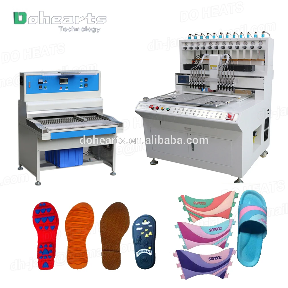 12 colors PLASTISOL slippers upper making press machine