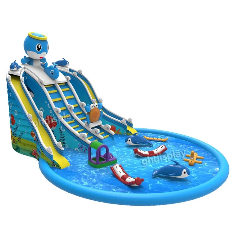  OEM commercial PVC giant inflatable water park slide with