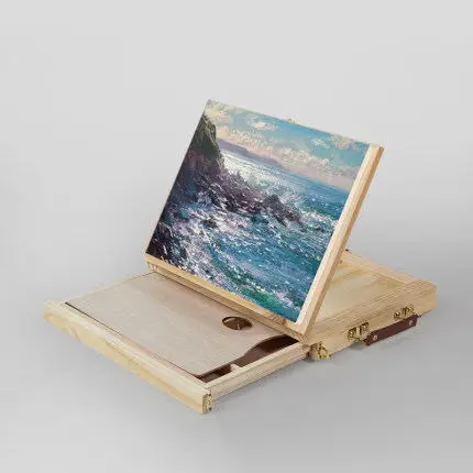 2020 Hot Sell High Quality Professional Artist Easel Wooden Folding Mini Table Top Easel With Storage Box